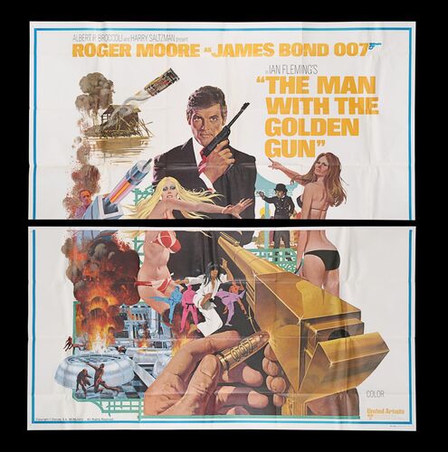 Lot #395 - JAMES BOND: THE MAN WITH THE GOLDEN GUN (1974) - Carter-Jones Collection: West-Hemi US Six-Sheet, 1974