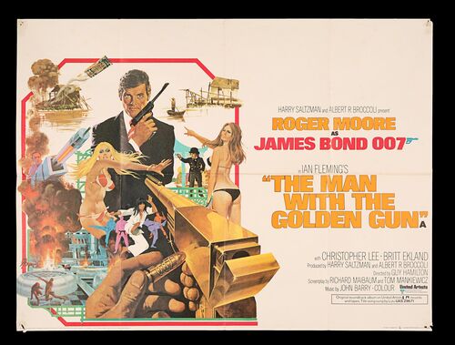 Lot #396 - JAMES BOND: THE MAN WITH THE GOLDEN GUN (1974) - UK Quad, 1974
