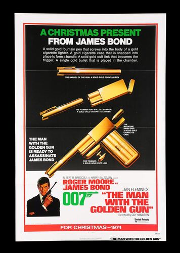Lot #397 - JAMES BOND: THE MAN WITH THE GOLDEN GUN (1974) - Advance US One-Sheet, 1984