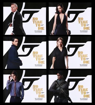 Lot #417 - JAMES BOND: NO TIME TO DIE (2021) - Six UK Quads, 2020