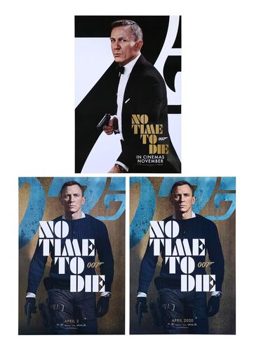 Lot #418 - JAMES BOND: NO TIME TO DIE (2021) - Three US/International One-Sheets, 2020