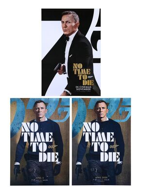 Lot #418 - JAMES BOND: NO TIME TO DIE (2021) - Three US/International One-Sheets, 2020