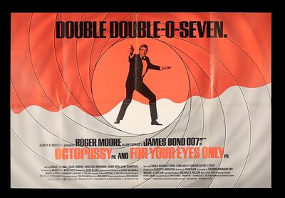 Lot #426 - JAMES BOND: OCTOPUSSY / FOR YOUR EYES ONLY (1984) - UK Double Bill Quad, 1984