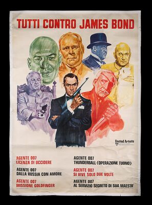 Lot #431 - JAMES BOND: TUTTI CONTRO JAMES BOND AKA EVERYBODY AGAINST JAMES BOND (1972) - Italian Two Panel 4-Fogli, 1972