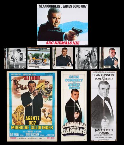Lot #432 - JAMES BOND: VARIOUS PRODUCTIONS (1962 - 1983) - Collection of Sean Connery Era Posters, French Lobby Cards and Photos, 1962-1983