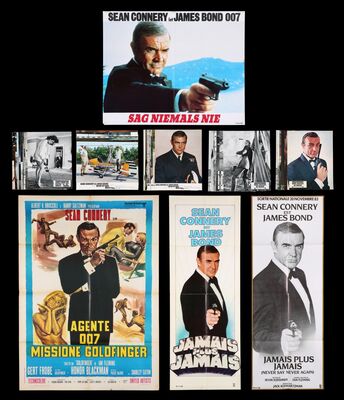 Lot #432 - JAMES BOND: VARIOUS PRODUCTIONS (1962 - 1983) - Collection of Sean Connery Era Posters, French Lobby Cards and Photos, 1962-1983