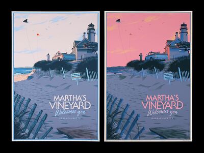 Lot #442 - JAWS (1975) - Two Signed and Hand-numbered Limited Edition Prints (Sunrise and Sunset), 2020