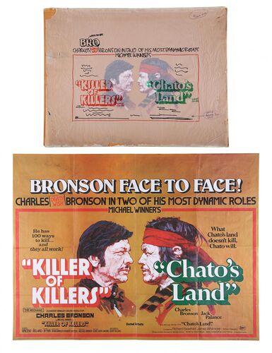 Lot #468 - KILLER OF KILLERS (1972) AND CHATO'S LAND (1972) - Original Film Poster Artwork and Complementing UK Quad, 1972