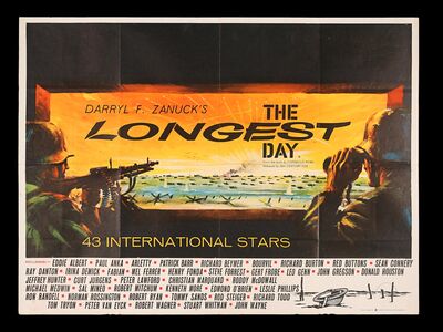 Lot #494 - THE LONGEST DAY (1962) - UK Quad, 1964