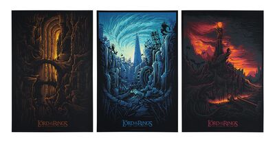 Lot #495 - LORD OF THE RINGS: FELLOWSHIP OF THE RING (2001), THE TWO TOWERS (2002), RETURN OF THE KING (2003) - A Set of Three Matching Numbered and Hand-signed Limited Edition Prints, 2016