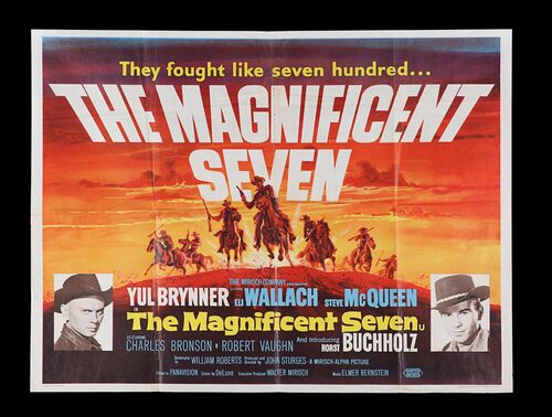 Lot #502 - THE MAGNIFICENT SEVEN (1960) - UK Quad, 1960