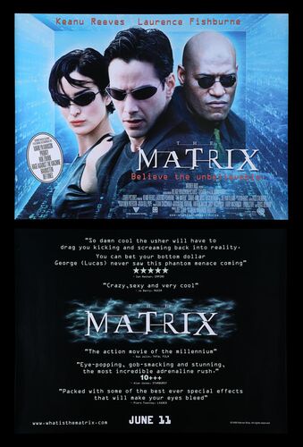 Lot #516 - THE MATRIX (1999) - Two UK Quads, 1999