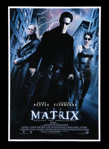Lot #517 - THE MATRIX (1999) - International One-Sheet 'Lightning Strike' Style, 1999