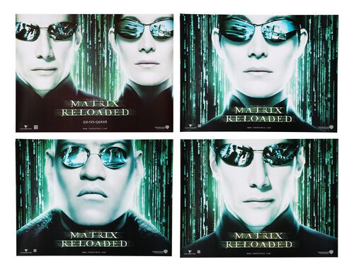 Lot #520 - THE MATRIX RELOADED (2003) - Four UK Quads, 2003