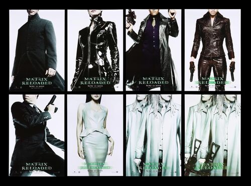 Lot #521 - THE MATRIX RELOADED (2003) - Eight Character Advance One-Sheets, 2003