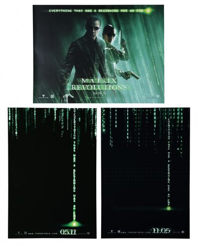 Lot #523 - THE MATRIX REVOLUTIONS (2003) - Three UK Quad and One-Sheets, 2003