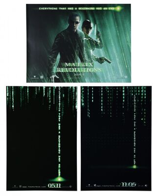 Lot #523 - THE MATRIX REVOLUTIONS (2003) - Three UK Quad and One-Sheets, 2003