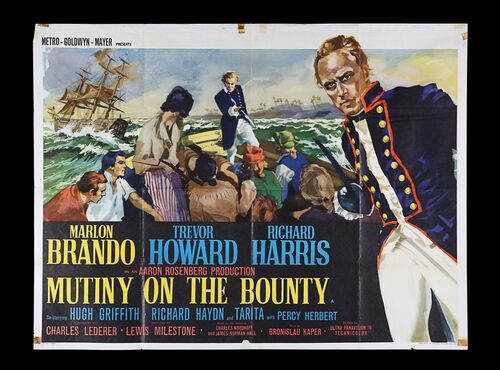 Lot #537 - MUTINY ON THE BOUNTY (1962) - UK Quad, 1962