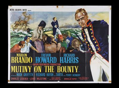 Lot #537 - MUTINY ON THE BOUNTY (1962) - UK Quad, 1962
