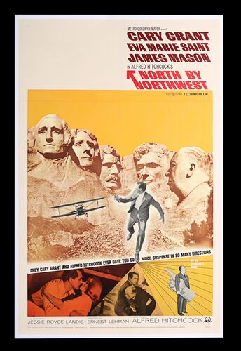 Lot #543 - NORTH BY NORTHWEST (1959) - US One-Sheet, 1966