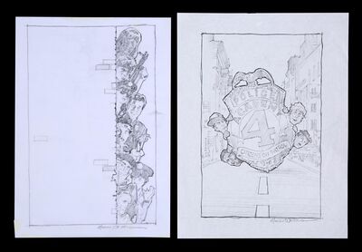 Lot #559 - POLICE ACADEMY 3: BACK IN TRAINING (1986) AND POLICE ACADEMY 4: CITIZENS ON PATROL (1987) - Original Concept Artwork, 1986, 1987
