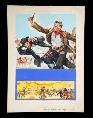 Lot #569 - RAMPAGE AT APACHE WELLS (1965) - Original Final Italian Poster Artwork, 1965