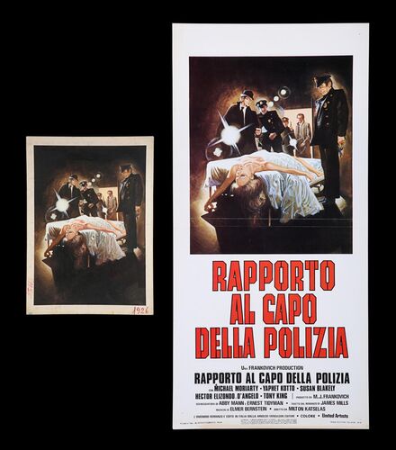 Lot #573 - REPORT TO THE COMMISSIONER (1975) - Original Final Italian Poster Artwork and Italian Locandina, 1975