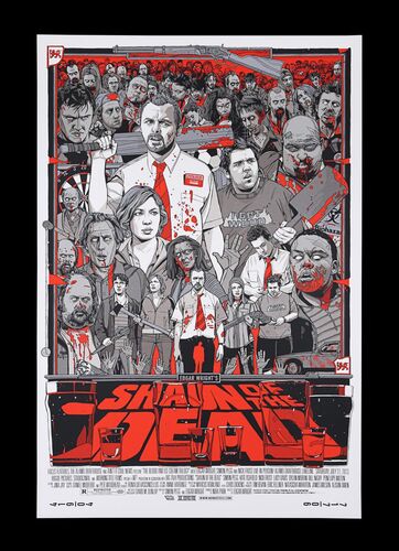 Lot #594 - SHAUN OF THE DEAD (2004) - Hand-numbered Limited Edition Variant Mondo Print, 2013