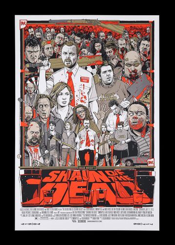 Lot #595 - SHAUN OF THE DEAD (2004) - Hand-numbered Limited Edition Regular Mondo Print, 2013