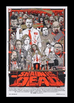 Lot #595 - SHAUN OF THE DEAD (2004) - Hand-numbered Limited Edition Regular Mondo Print, 2013