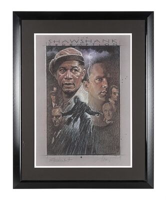 Lot #597 - THE SHAWSHANK REDEMPTION (1994) - Hand-autographed Giclee Print by Frank Darabont and Drew Struzan