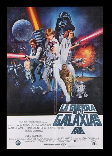 Lot #624 - STAR WARS: EP IV - A NEW HOPE (1977) - Charles Lippincott Collection: Spanish One-Sheet - Style C, 1977