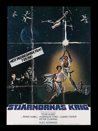 Lot #627 - STAR WARS: EP IV - A NEW HOPE (1977) - Charles Lippincott Collection: Swedish One-Sheet, 1977