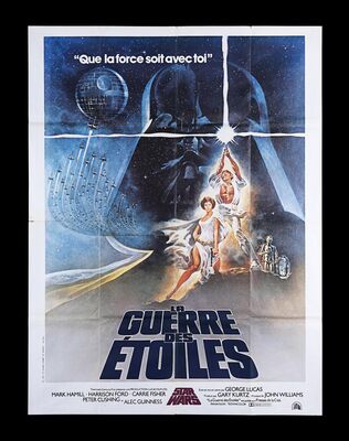 Lot #629 - STAR WARS: EP IV - A NEW HOPE (1977) - Charles Lippincott Collection: French One-Panel 'Grande' Affiche, 1977