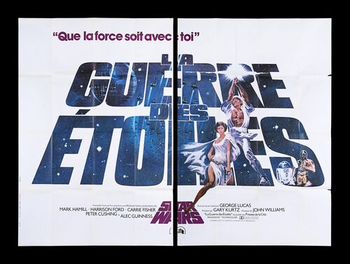 Lot #633 - STAR WARS: EP IV - A NEW HOPE (1977) - Charles Lippincott Collection: French Two Panel 'Double Grande' Affiche, 1977