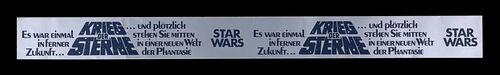 Lot #647 - STAR WARS: EP IV - A NEW HOPE (1977) - German Banner (Sticker) Poster, 1977