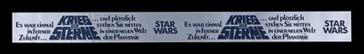 Lot #647 - STAR WARS: EP IV - A NEW HOPE (1977) - German Banner (Sticker) Poster, 1977