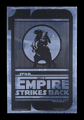 Lot #654 - STAR WARS: EP V - THE EMPIRE STRIKES BACK (1980) - US Kilian Anniversary One-Sheet - Style A, 1990