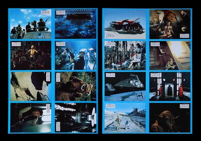 Lot #685 - STAR WARS: EP VI - RETURN OF THE JEDI (1983) - Two German Lobby Card Posters (Style A and B), 1980s