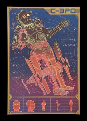 Lot #691 - STAR WARS SPECIAL: C-3PO (2016) - Signed and Numbered Limited Edition Mondo Print, 2016