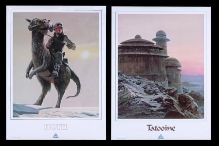 Lot #706 - STAR WARS: STAR TOURS (1987) - Two Faux Travel Posters, 1987