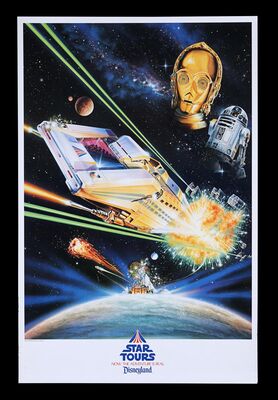 Lot #707 - STAR WARS: STAR TOURS (1987) - Special Disneyland Poster, 1987