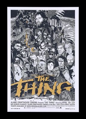 Lot #743 - THE THING (1982) - Hand-Numbered, Signed and Dated Silver Variant Artist Proof Mondo Poster, 2008