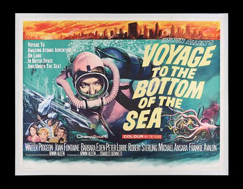 Lot #767 - VOYAGE TO THE BOTTOM OF THE SEA (1961) - UK Quad, 1961