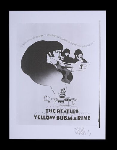 Lot #789 - YELLOW SUBMARINE (1968) - FEREF ARCHIVE: Original Poster Concept Negative and a 1 of 1 Proof Print, 2021