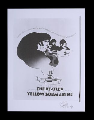 Lot #789 - YELLOW SUBMARINE (1968) - FEREF ARCHIVE: Original Poster Concept Negative and a 1 of 1 Proof Print, 2021