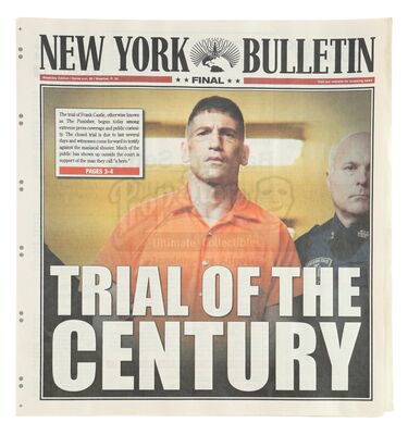 Lot # 63: Marvel's The Punisher (TV Series) - Dinah Madani's New York Bulletin Newspaper Pages