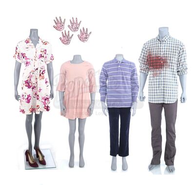 Lot # 107: Marvel's The Punisher (TV Series) - Set of Castle Family Thanksgiving Costumes and Hand Turkeys