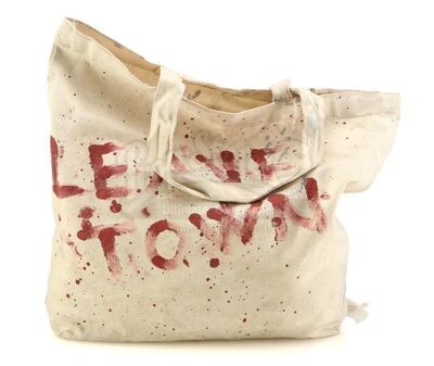Lot # 132: Marvel's The Punisher (TV Series) - Donny Chavez's Bloodied, Cash-Filled Loot Bag