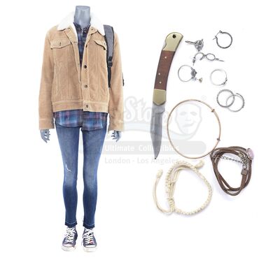 Lot # 169: Marvel's The Punisher (TV Series) - Amy Bendix's Bloodied Roadhouse Costume, Accessories, and Stunt Knife